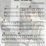 dont blame me sheet music pdf