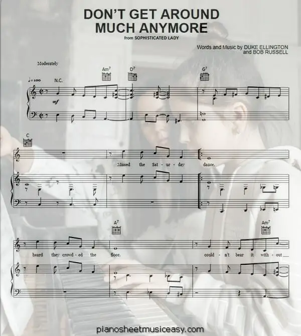 dont get around much anymore piano printable free sheet music for piano 