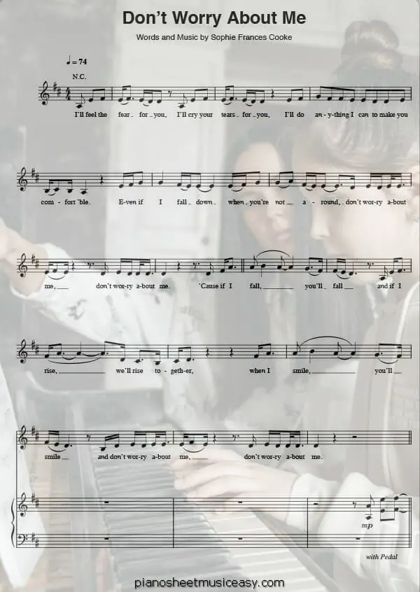 dont worry about me printable free sheet music for piano 