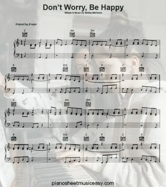 dont worry be happy sheet music PDF