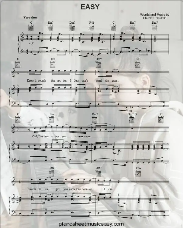 easy printable free sheet music for piano 