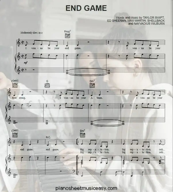 end game printable free sheet music for piano 