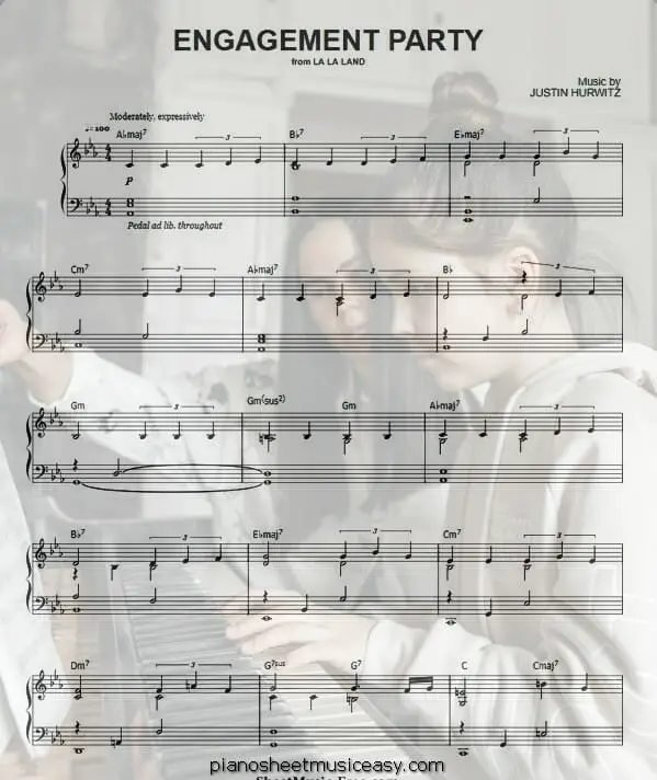 engagement party printable free sheet music for piano 