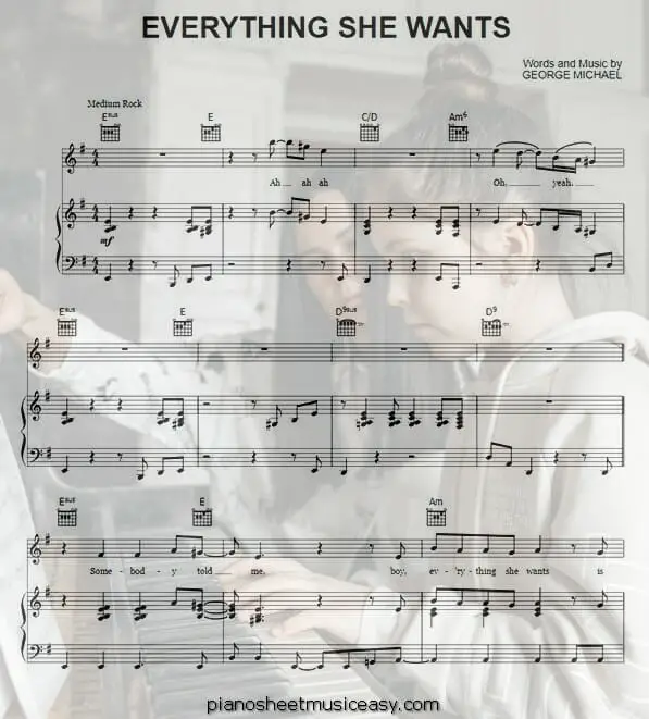 everything she wants printable free sheet music for piano 
