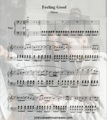 Resplandor Sostener orgánico Feeling good muse sheet music - G minor