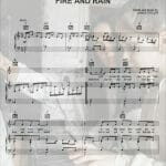 fire and rain sheet music PDF