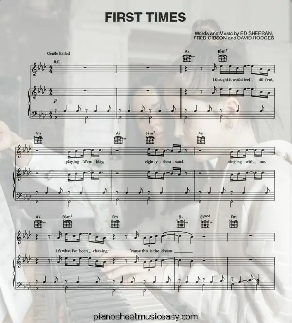first times printable free sheet music for piano 