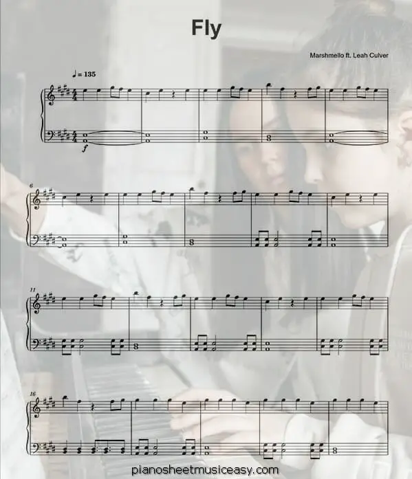 fly printable free sheet music for piano 