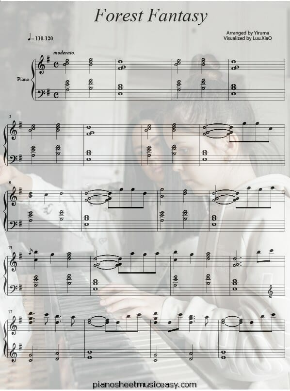 forest fantasy printable free sheet music for piano 