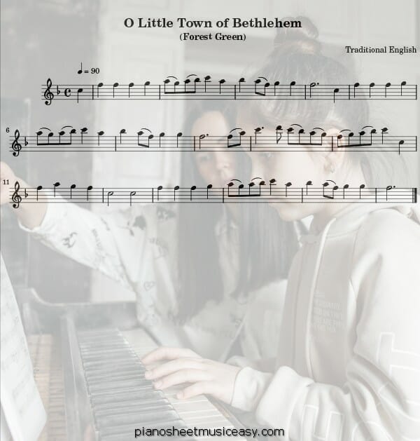 forest green flute printable free sheet music for piano 