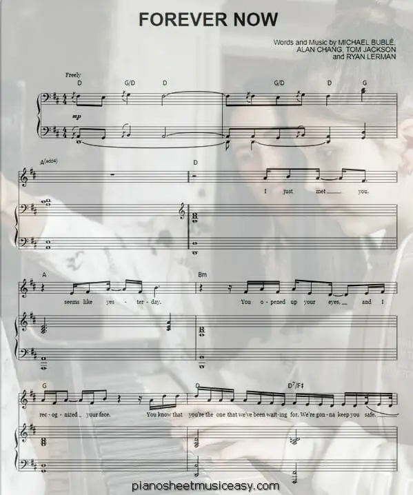 forever now printable free sheet music for piano 