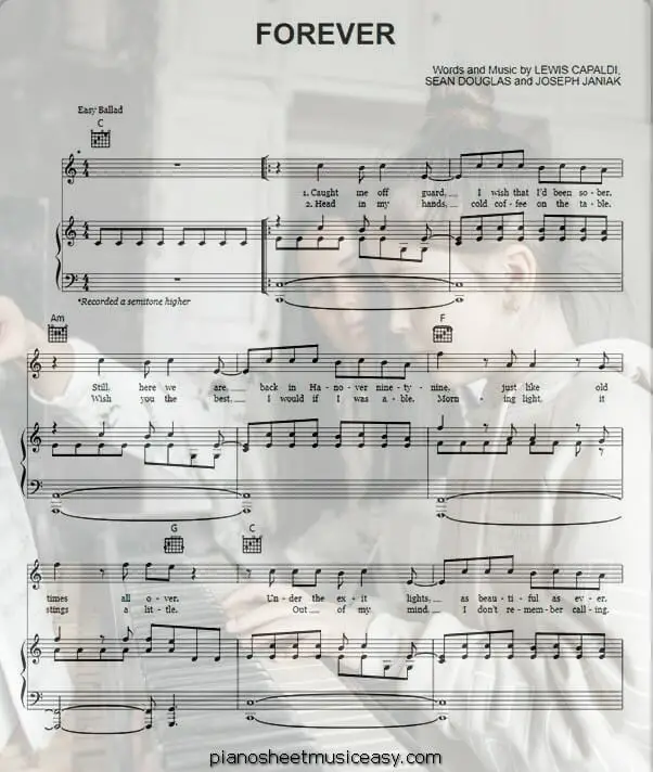 forever printable free sheet music for piano 