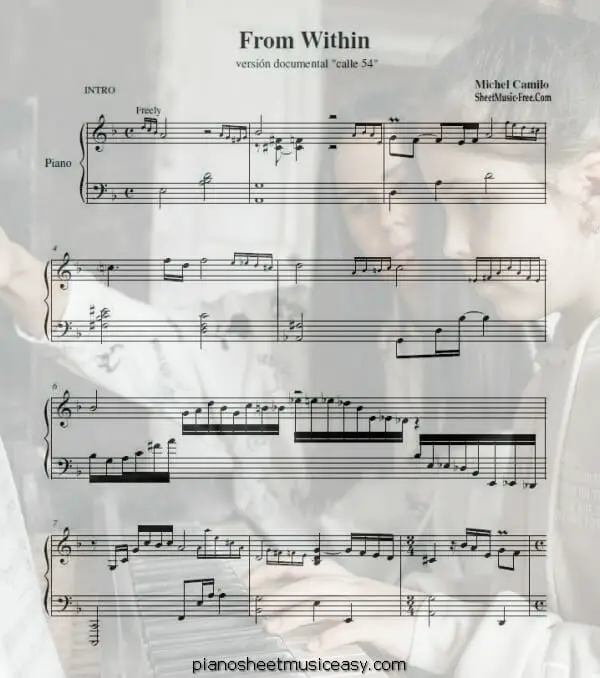 from within printable free sheet music for piano 
