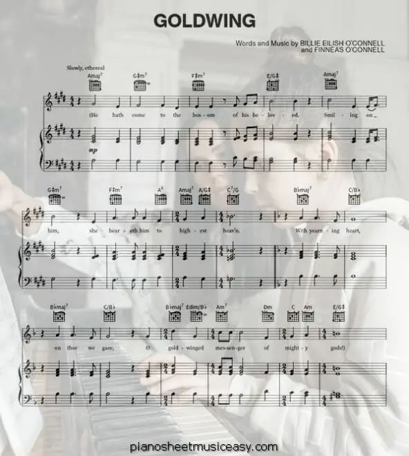 goldwing printable free sheet music for piano 