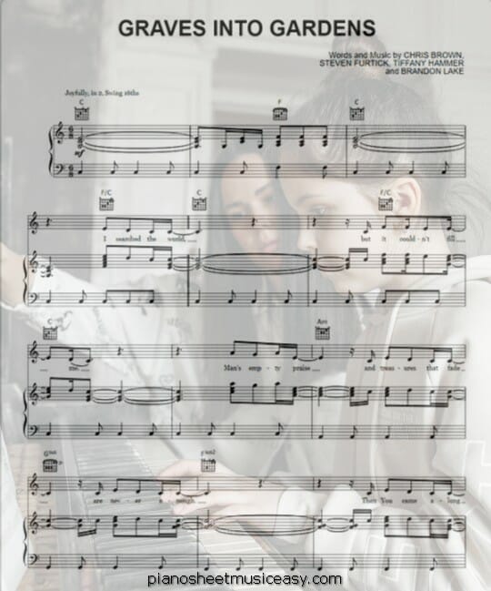 graves into gardens printable free sheet music for piano 