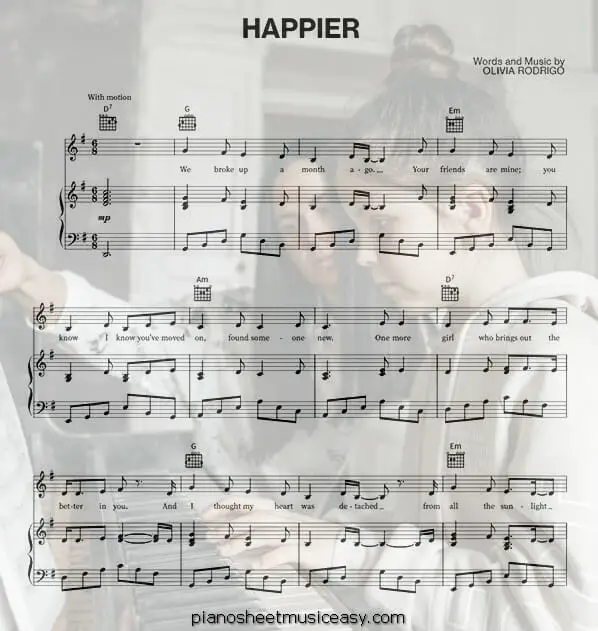 happier printable free sheet music for piano 