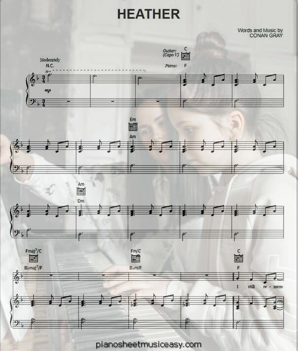 heather printable free sheet music for piano 