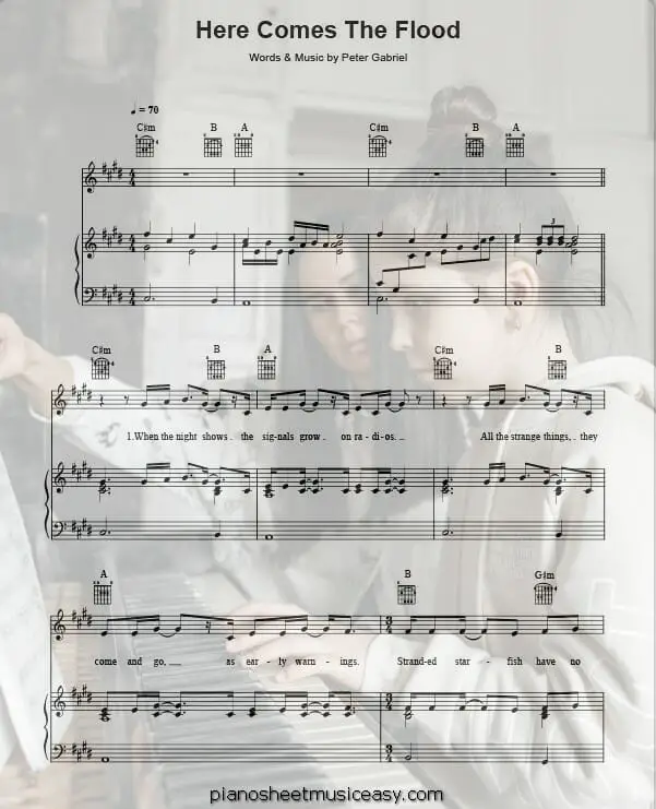 here comes the flood printable free sheet music for piano 