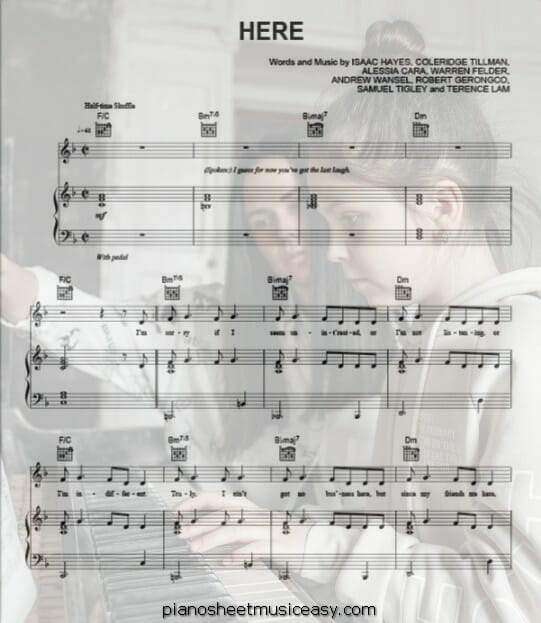 here printable free sheet music for piano 