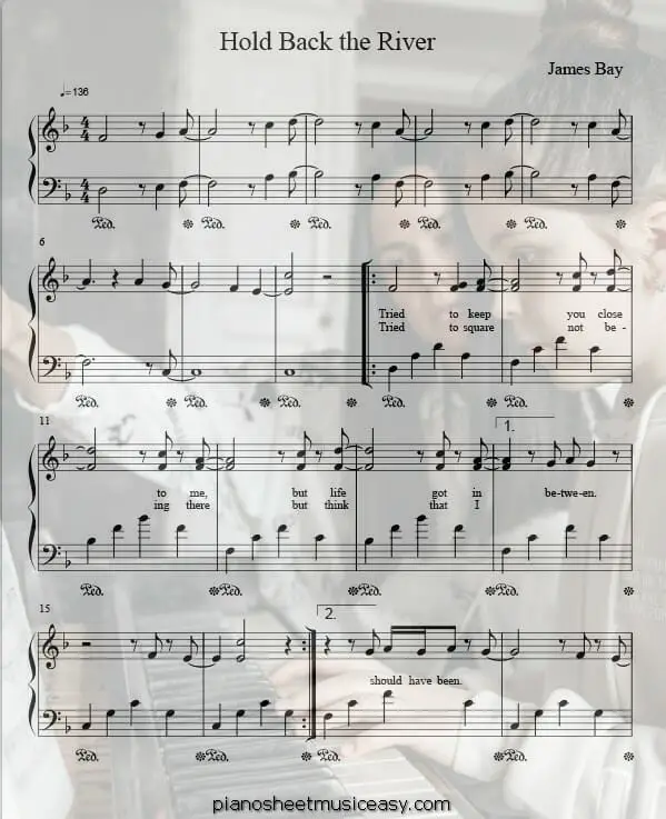 hold back the river printable free sheet music for piano 