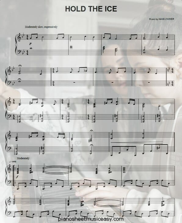 hold the ice printable free sheet music for piano 