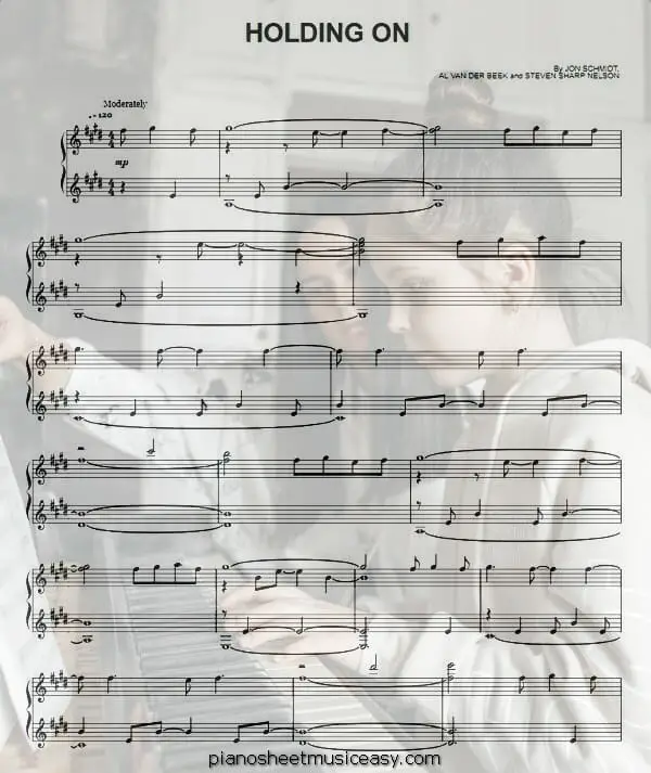 holding on printable free sheet music for piano 