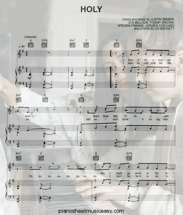 holy printable free sheet music for piano 
