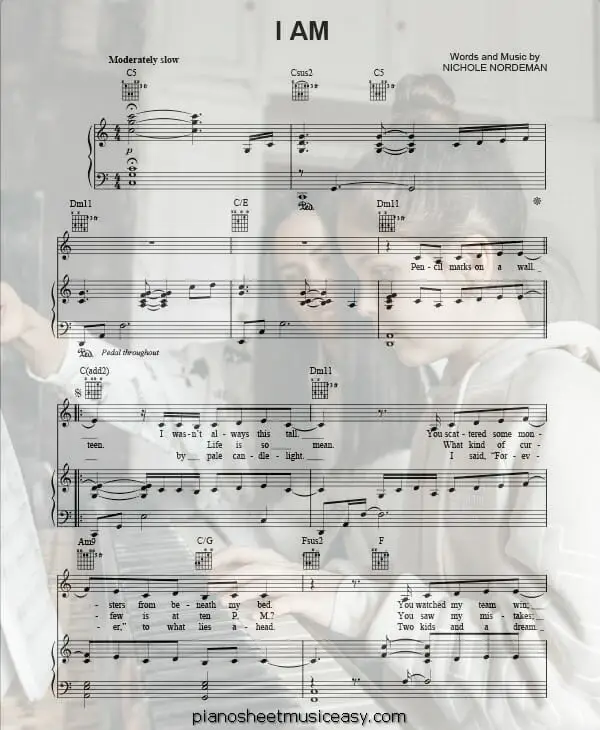 i am printable free sheet music for piano 