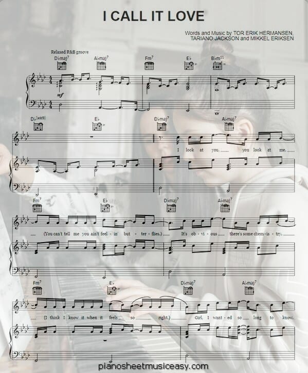 i call it love printable free sheet music for piano 