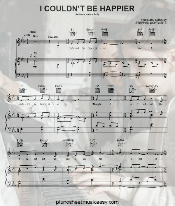 i couldnt be happier printable free sheet music for piano 