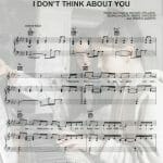 i dont think about you sheet music PDF