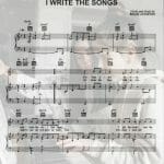 i write the songs sheet music pdf