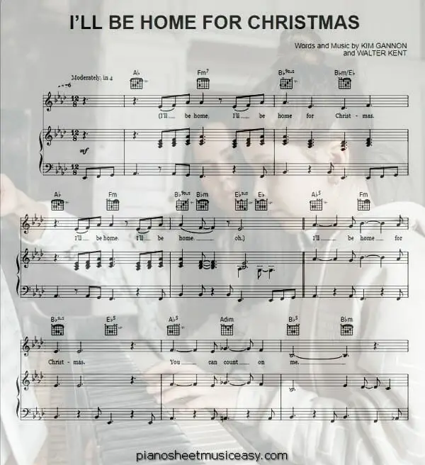 ill be home for christmas pentatonix printable free sheet music for piano 