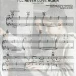 ill never love again sheet music pdf