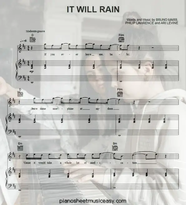 it will rain printable free sheet music for piano 