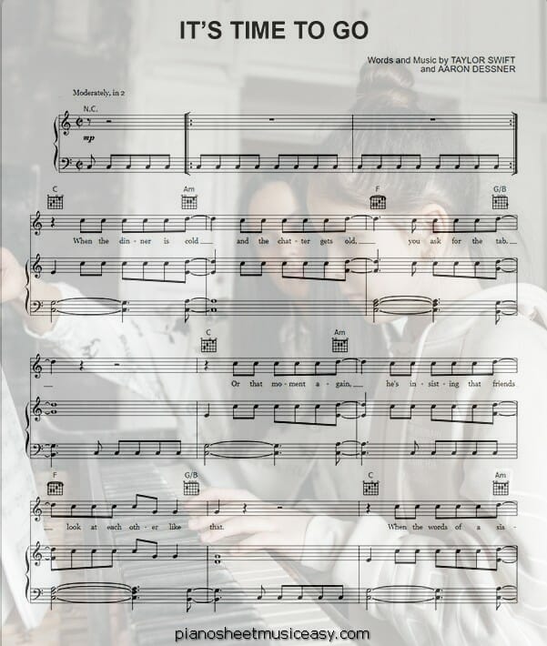 its time to go printable free sheet music for piano 