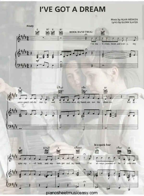 ive got dream printable free sheet music for piano 