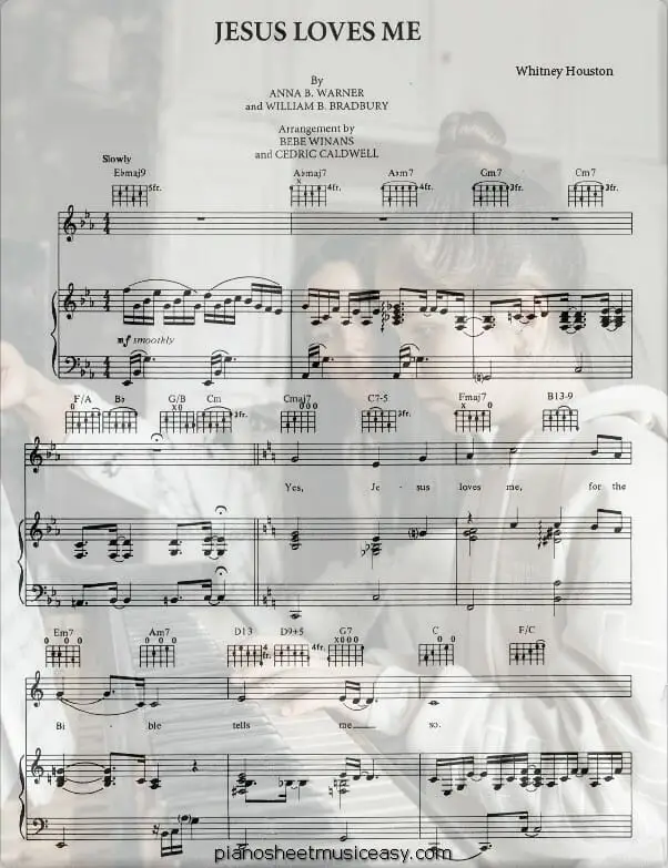 jesus loves me printable free sheet music for piano 