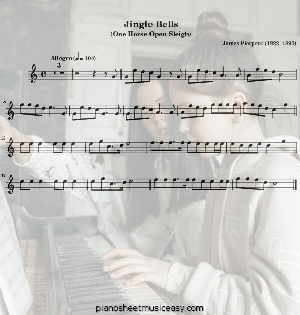 jingle bells flute printable free sheet music for piano 