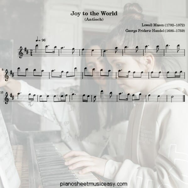 joy to the world flute printable free sheet music for piano 