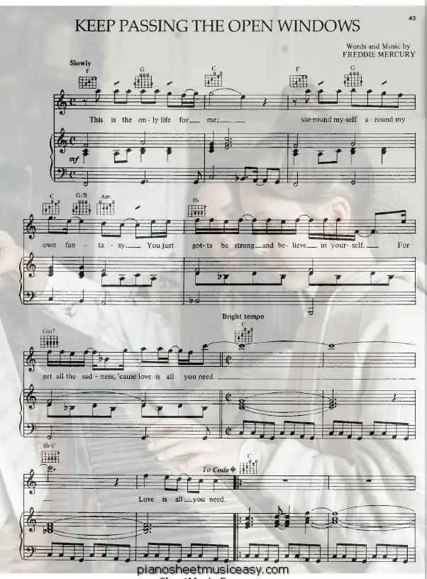 keep passing the open windows printable free sheet music for piano 