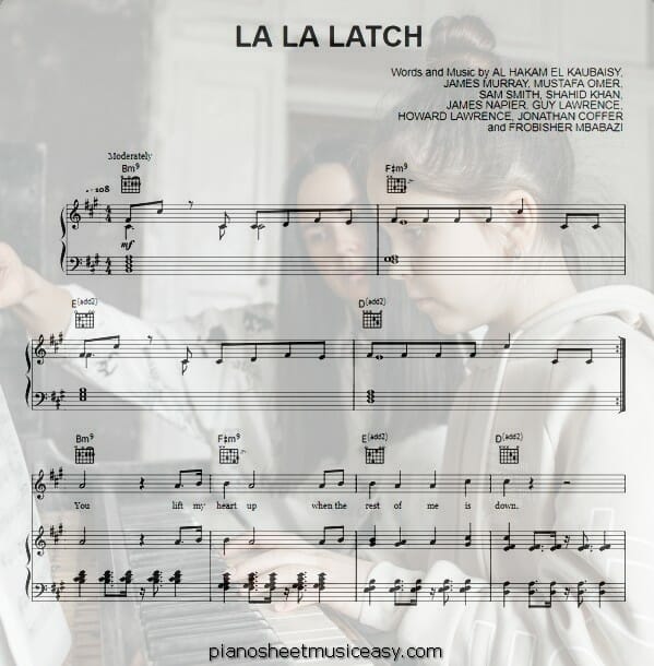 la la latch printable free sheet music for piano 