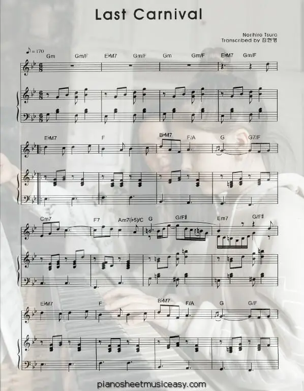 last carnival piano sheet acoustic cafe printable free sheet music for piano 