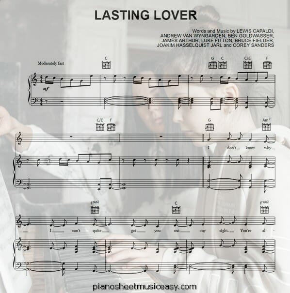 lasting lover printable free sheet music for piano 