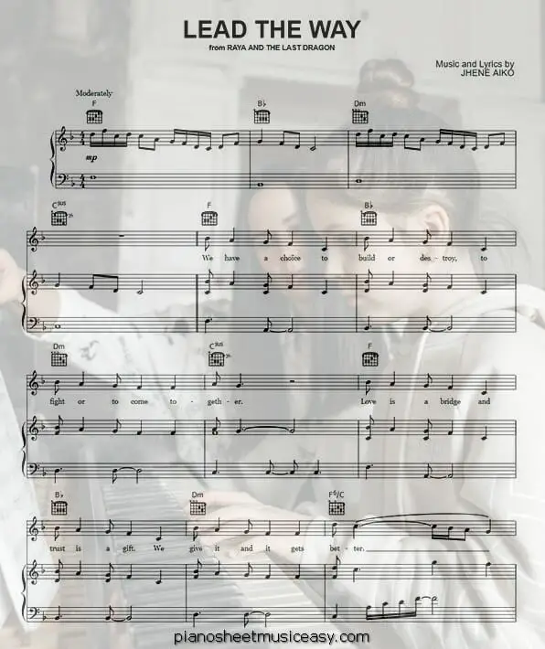 lead the way printable free sheet music for piano 