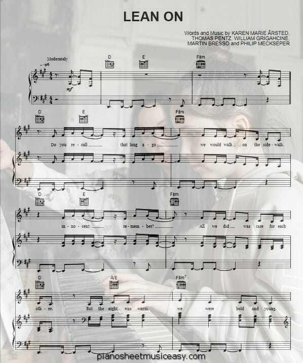 lean on pentatonix printable free sheet music for piano 