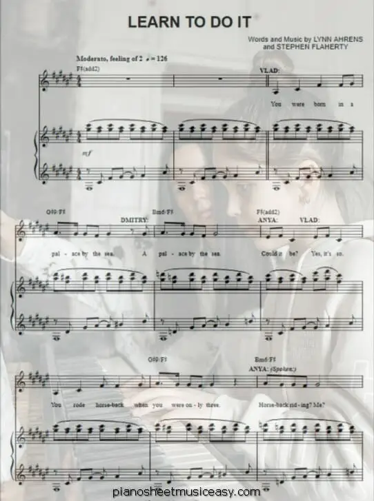 learn to do it printable free sheet music for piano 