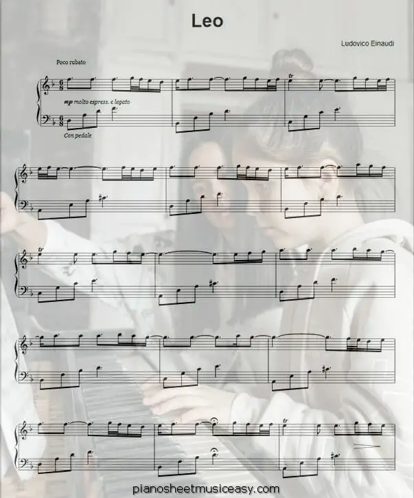 leo printable free sheet music for piano 