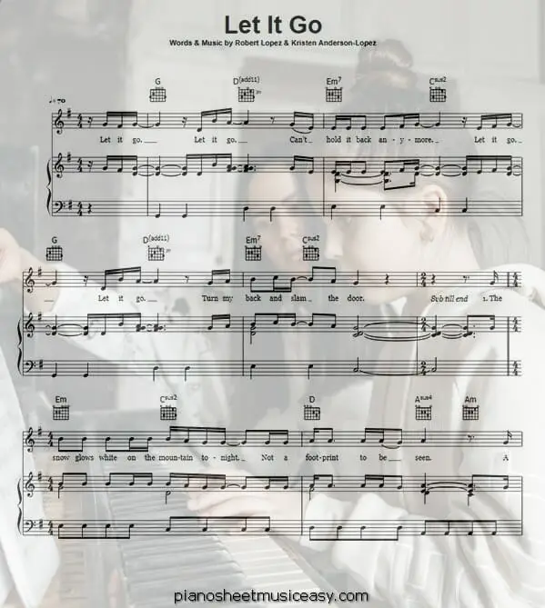  let it go demi lovato printable free sheet music for piano 