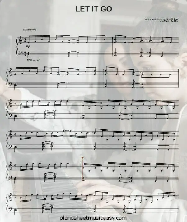let it go james bay printable free sheet music for piano 